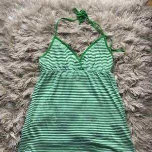 Gap Green striped halter top